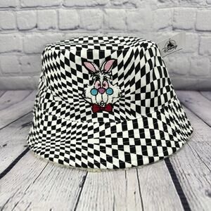 Disney Parks Alice in Wonderland White Rabbit Bucket Hat for Adults NWT